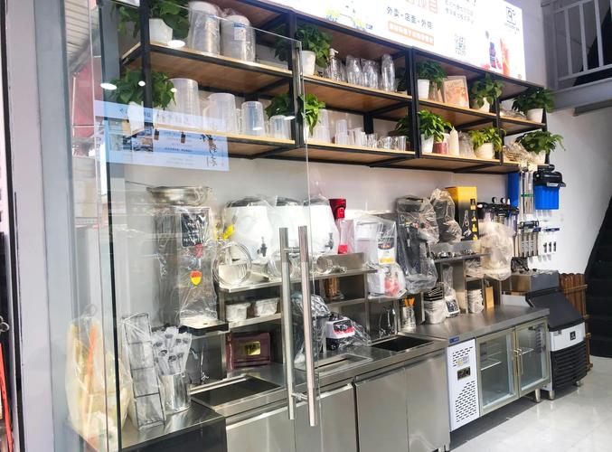 新茶饮门店前台原料展示柜