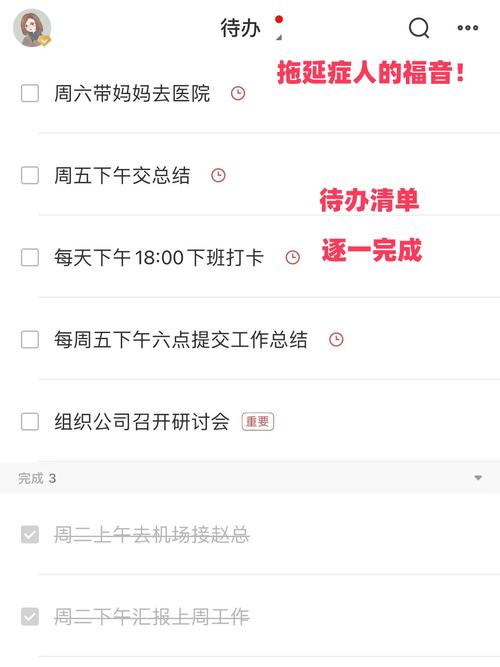 待办清单App提醒堆积手机截图