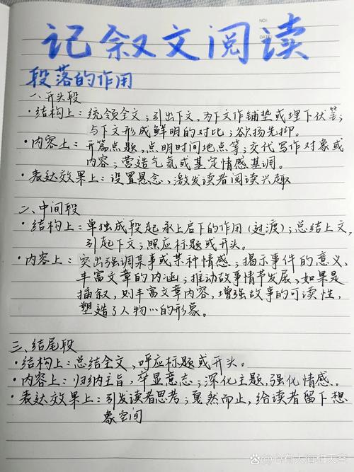初中语文阅读理解段落作用答题批改草稿