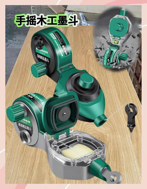 传统木工墨斗线坠定垂直示意图