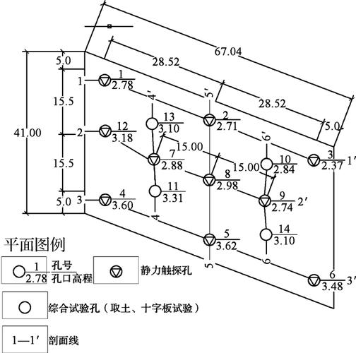 矿产勘探钻孔布置工程图