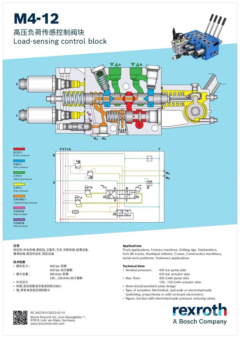液压阀块内部油路三维剖面图