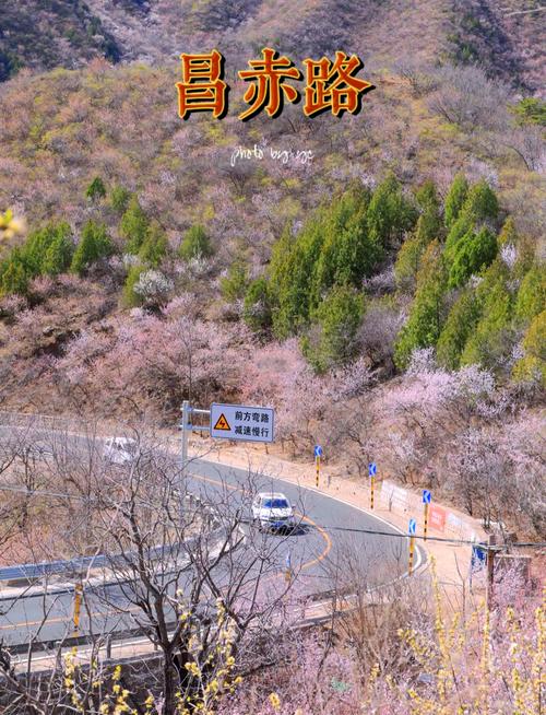 北京昌赤路支线春季骑行山间小路