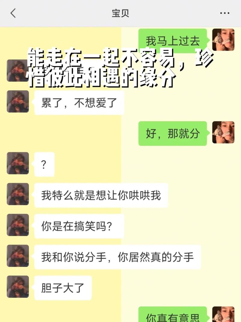 恋爱中卑微讨好一方的聊天记录截图