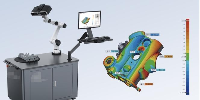 汽车焊装车间3D工业视觉传感器检测偏差图
