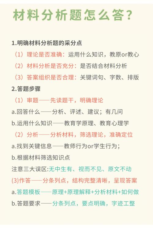 科普材料分析习题答题步骤示意图