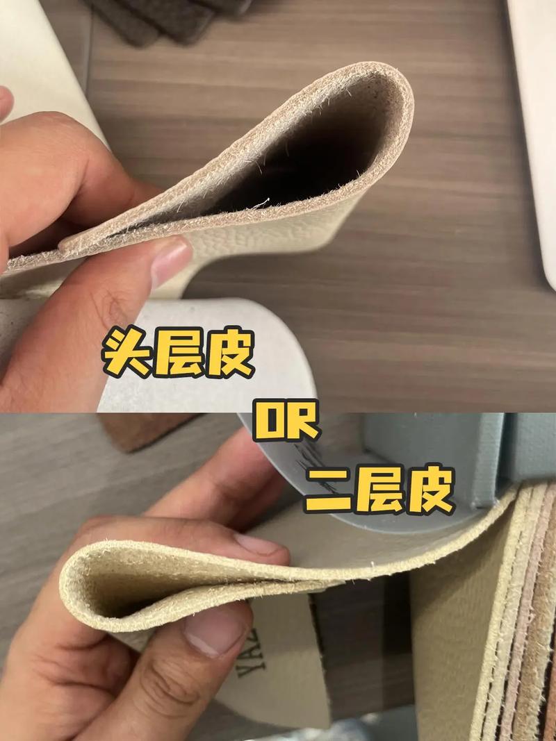 头层牛皮和二层牛皮横截面纤维纹理对比图