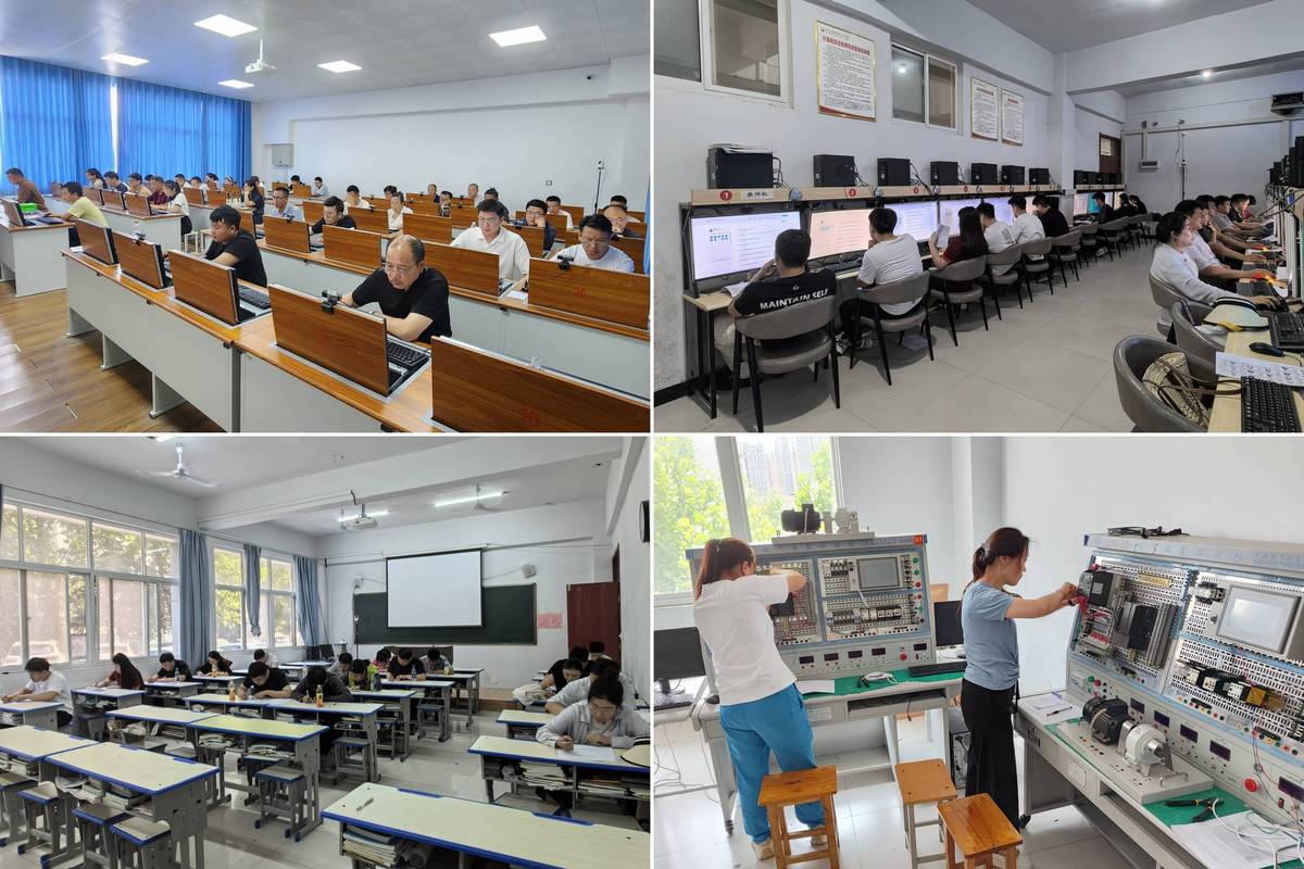 职教高考考场学生操作设备图