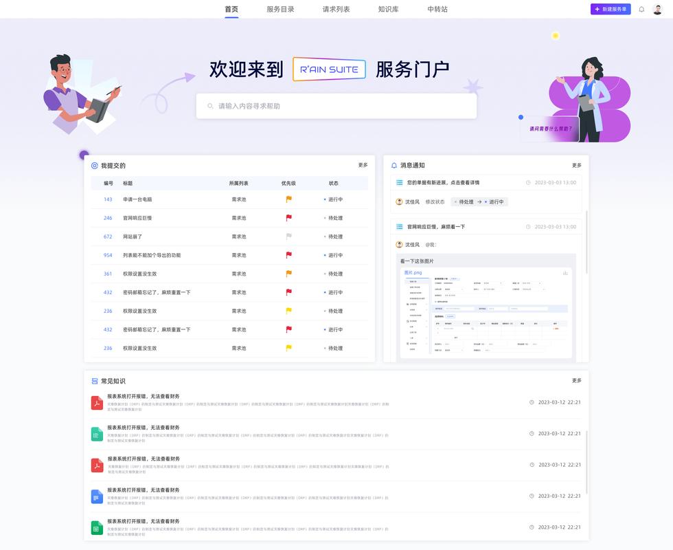 公司内部知识共享平台界面截图