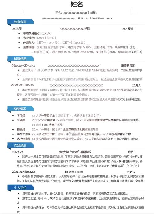 推免个人简历关键要素分析