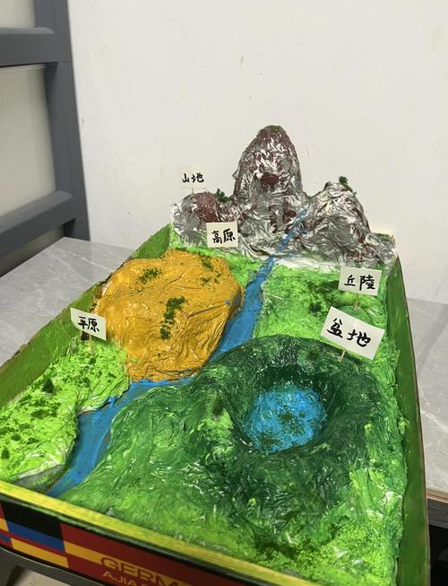 手工渲染的山地地图册内页局部