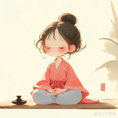 冥想者内心平静秩序艺术插画