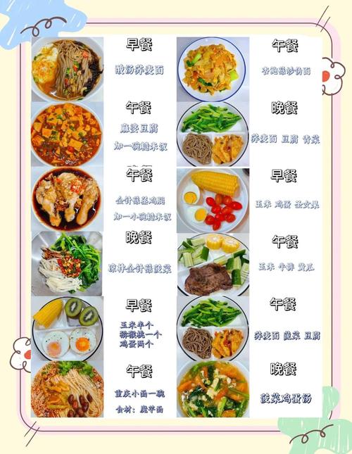 家常减肥食谱三餐搭配实拍