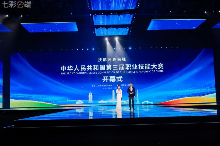 全国职业技能大赛开幕式现场参赛选手列队