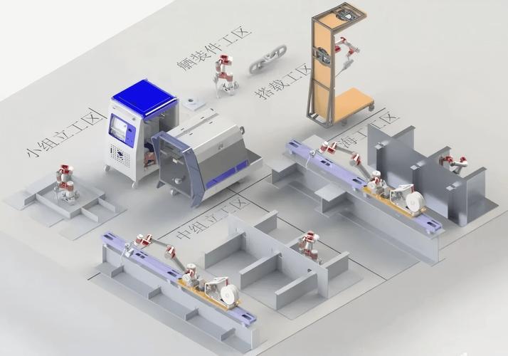 汽车焊接车间机器人集成现场布局图