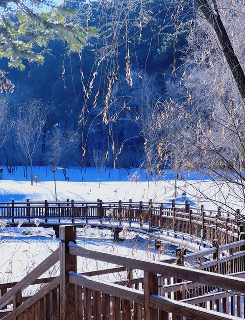 棋盘山古建筑雪景