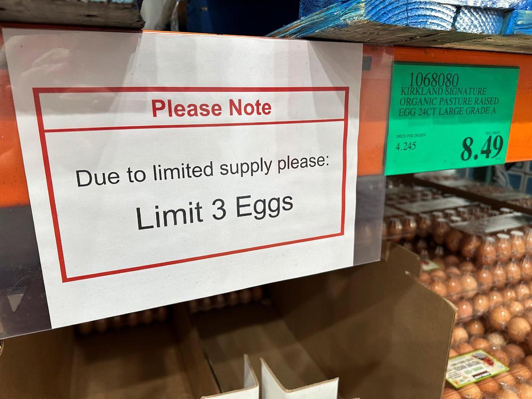 留学生查看美国超市食品价格标签
