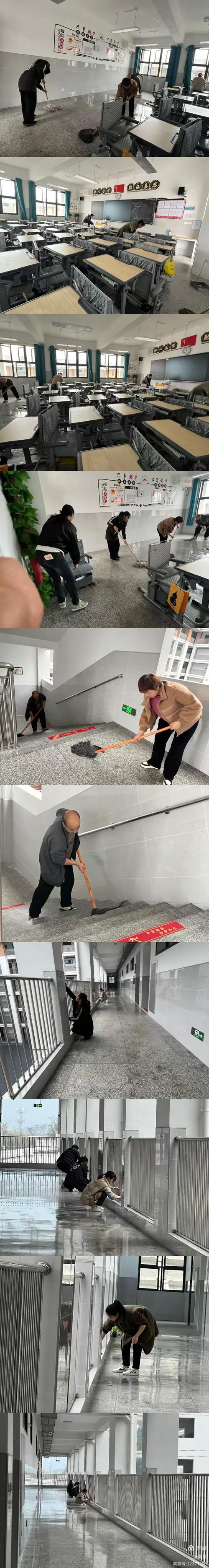 家长在开放日观察学校厕所卫生状况