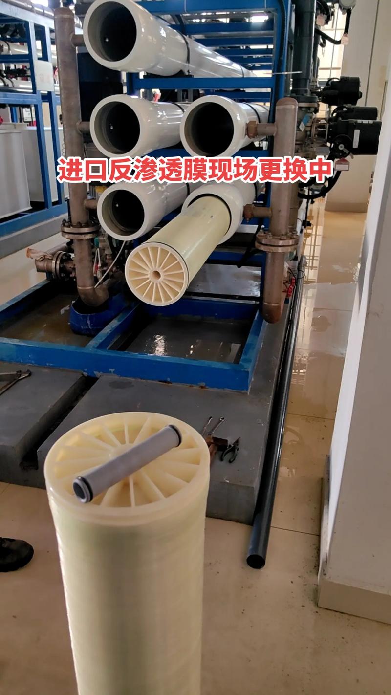 工业反渗透膜元件更换现场