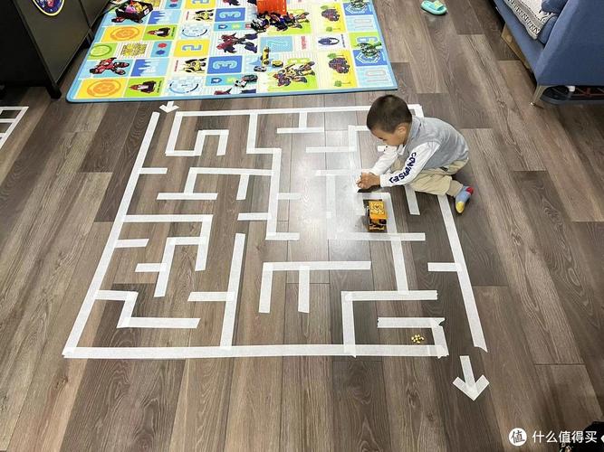 儿童客厅地板美纹纸画坐标系游戏