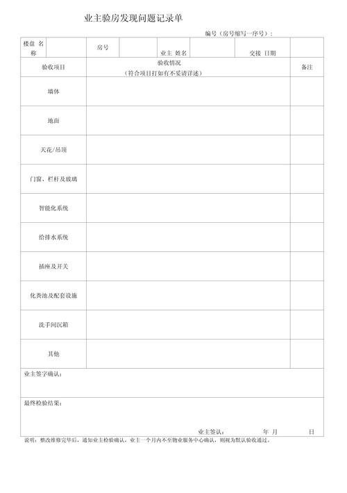 验收入住类问题