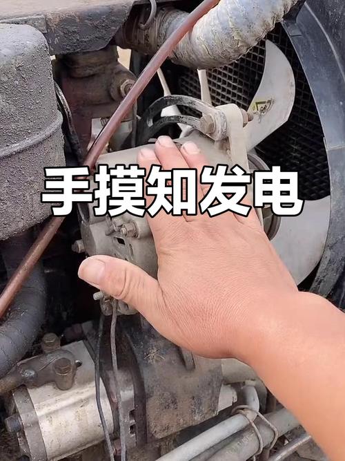 车主徒手摸汽车发电机外壳检查温度