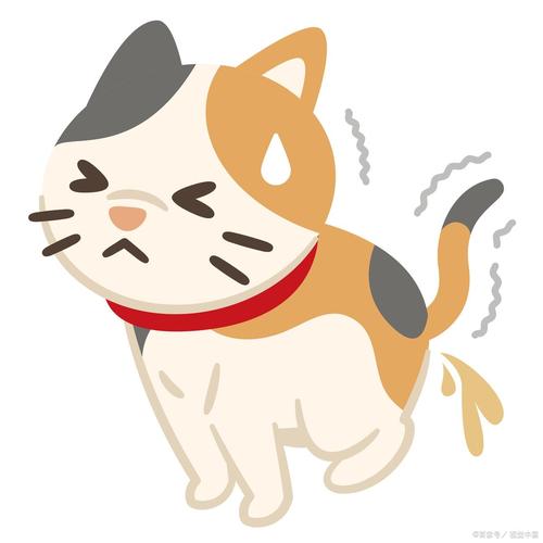 猫咪偷喝牛奶后腹泻卡通图