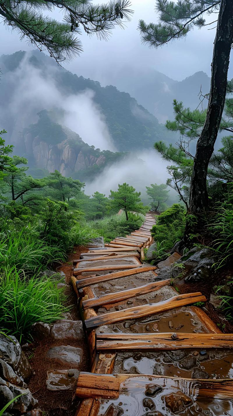 石林步哨山晨雾