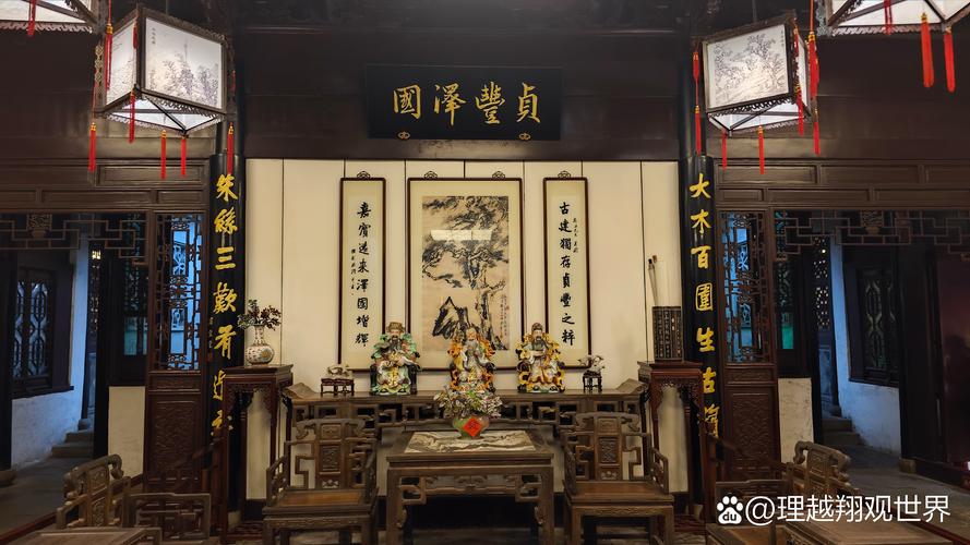 周庄古镇沈厅古宅雕花门楼