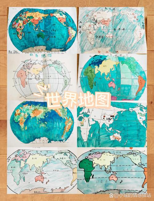 儿童手绘标注不同色块的诚实边界心智地图