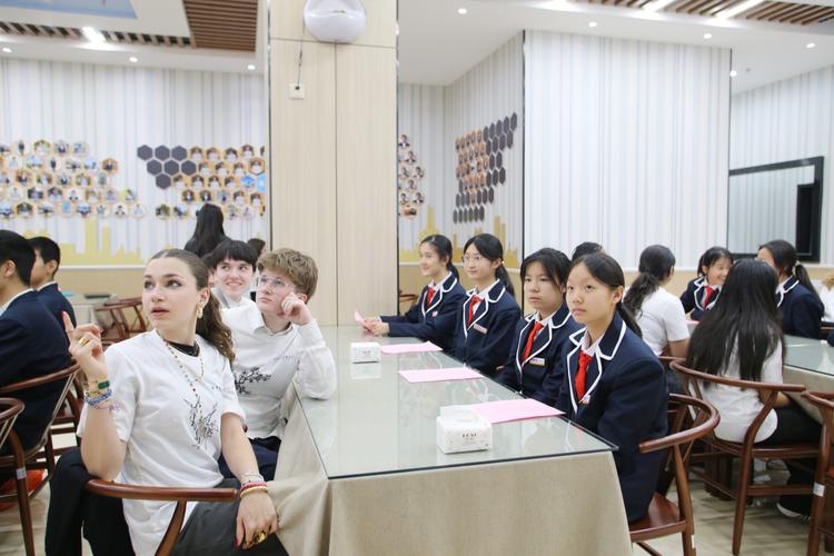 中学老师访问学者在国外学校观摩课堂