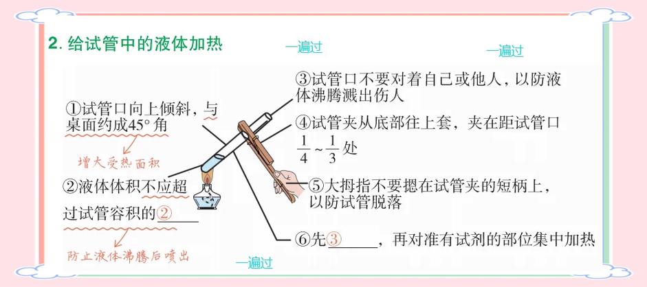 教师在化学实验课上演示正确加热试管操作
