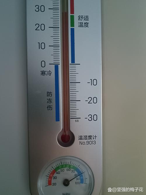 沿海潮湿天气房间墙壁悬挂湿度计数字显示图