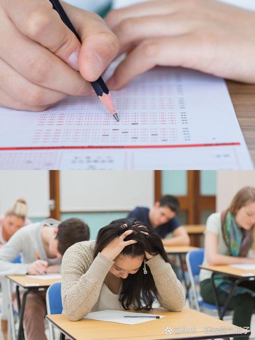 高三学生考场攥笔手指发白特写