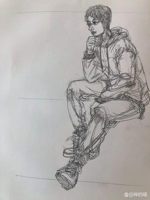 美术生坐在画板前迷茫表情特写