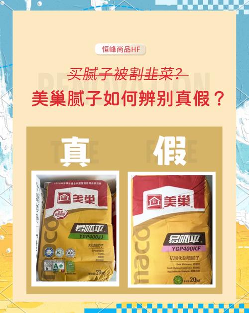 不同品牌耐水腻子粉包装袋对比展示