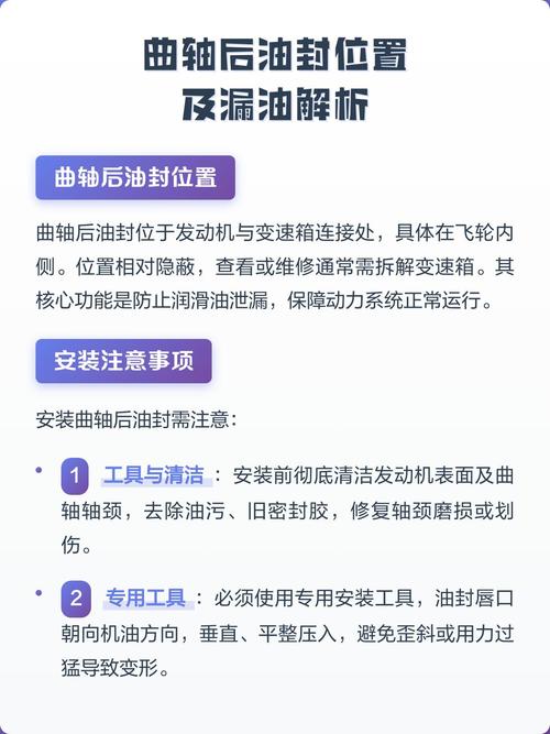 曲轴前后油封漏油位置对照图