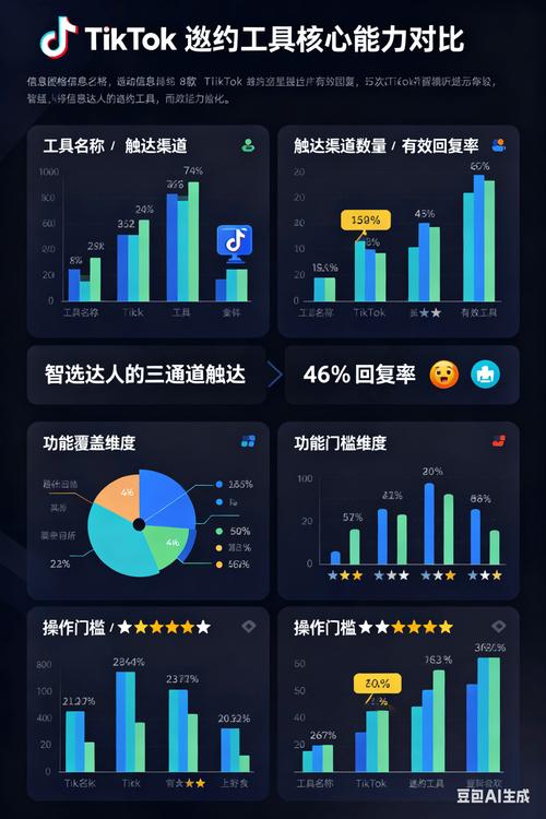 跨境社媒运营人员对着TikTok后台低播放量数据皱眉的工位场景