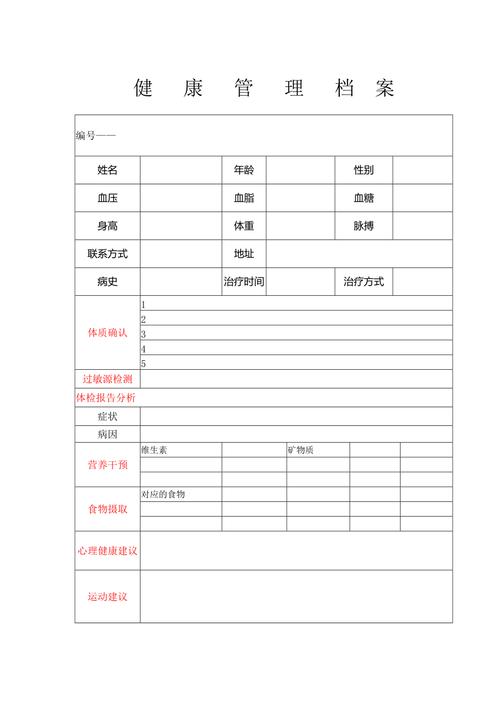 手机电子版健康档案分类整理截图