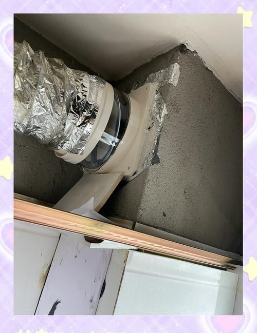 家装排风系统止逆阀安装实景图