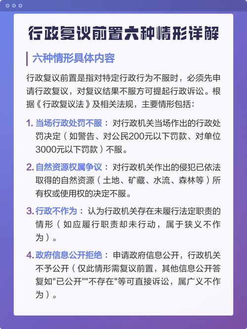 常见行政复议前置案件类型梳理表