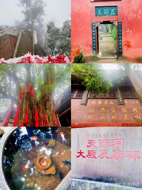 青城山天师洞古道教建筑庭院景色
