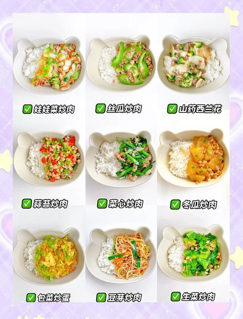 亲子餐厅儿童营养餐搭配参考图