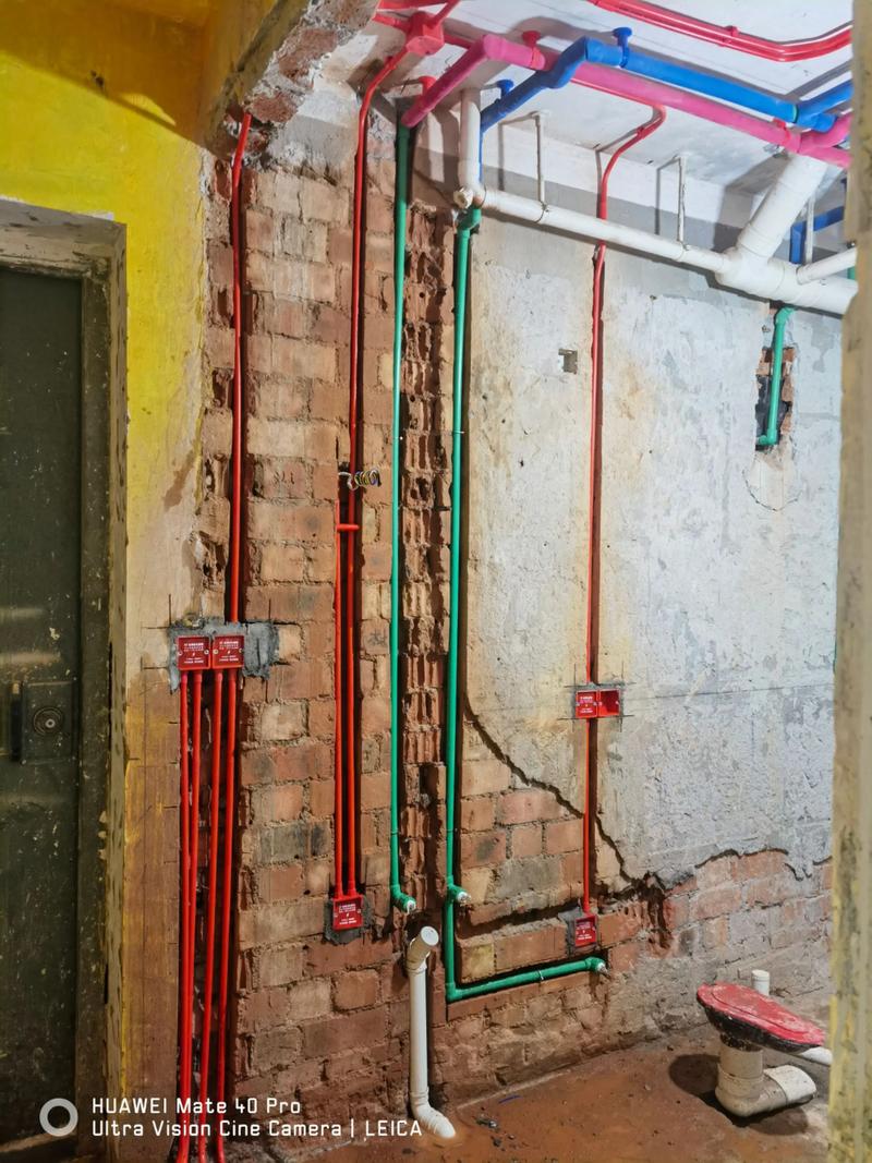 家装德标水电工艺施工现场图