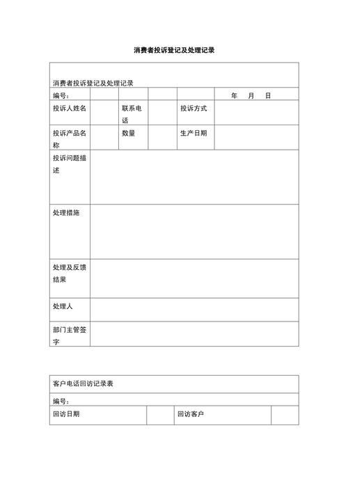 消费者预付卡投诉登记表照片