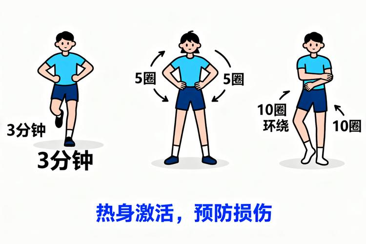 运动前肩颈手腕热身动作分解图