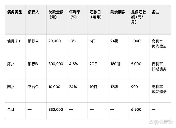 网贷逾期协商还款计划方案图表
