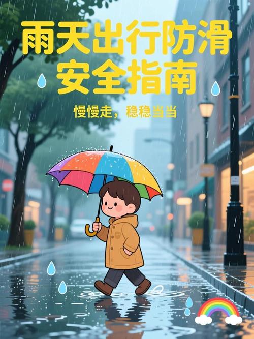 临街水果店雨天门口防滑垫滑倒场景图