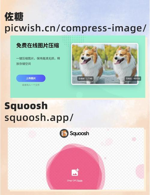 浏览器Squoosh在线图片压缩工具界面