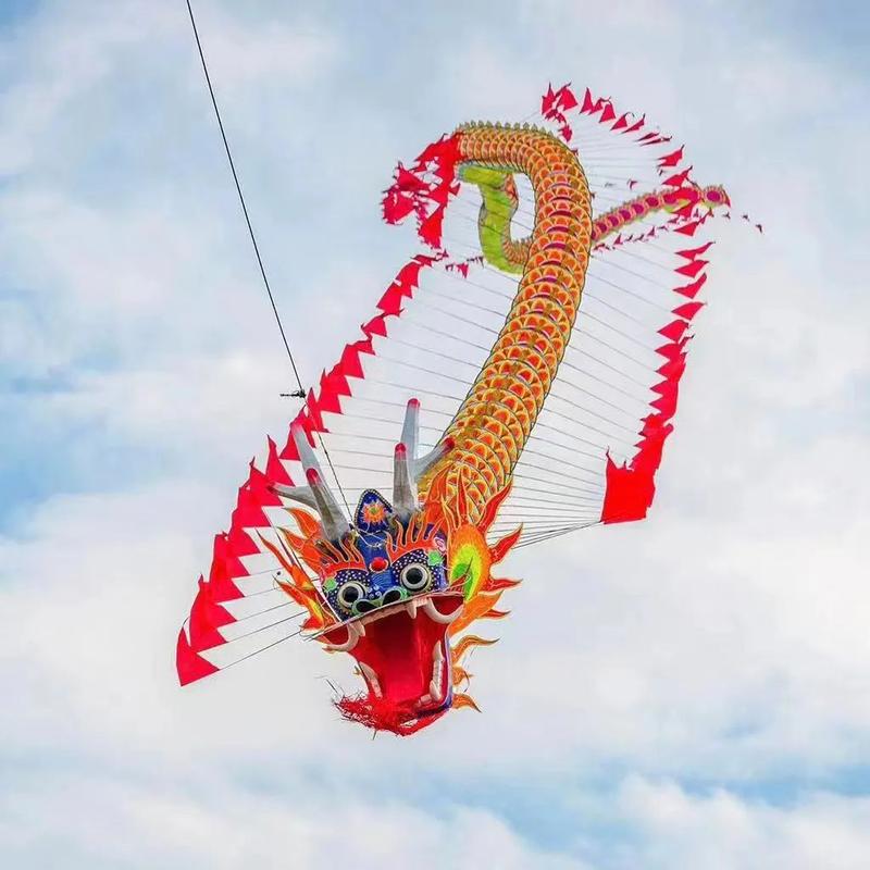 潍坊风筝节巨型龙头风筝特写